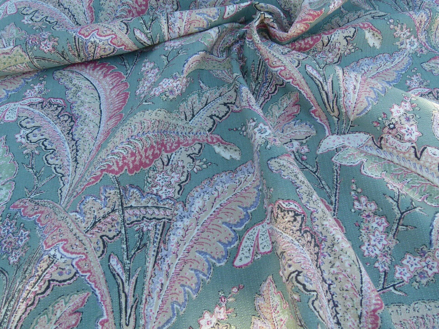 Scalamandre Palmette Green Hand Screen Printed  MSRP USD 250