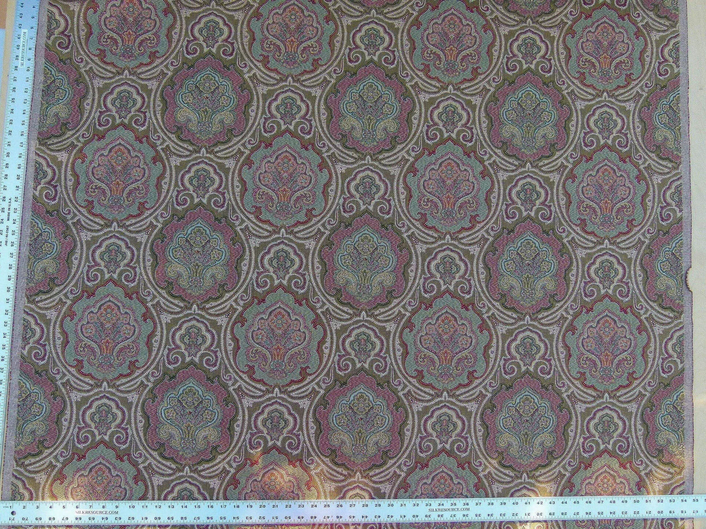 Scalamandre Konar Burgundy Intricate Tamil Decorative Medallion In Red Pink  MSRP USD 324