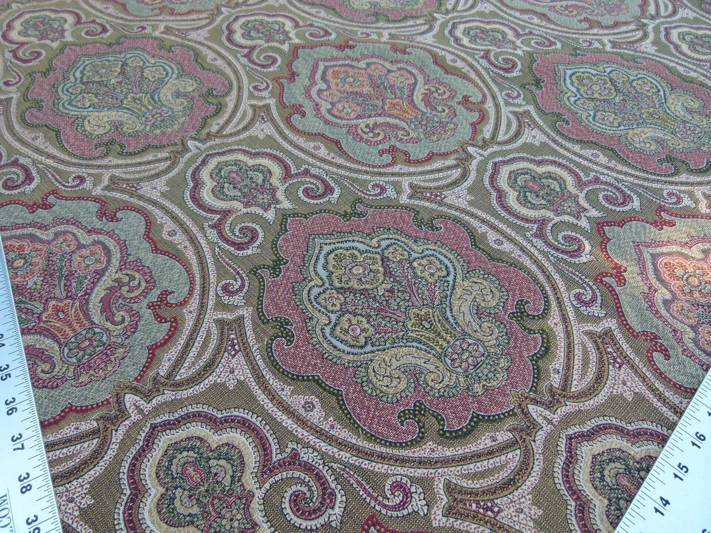 Scalamandre Konar Burgundy Intricate Tamil Decorative Medallion In Red Pink  MSRP USD 324