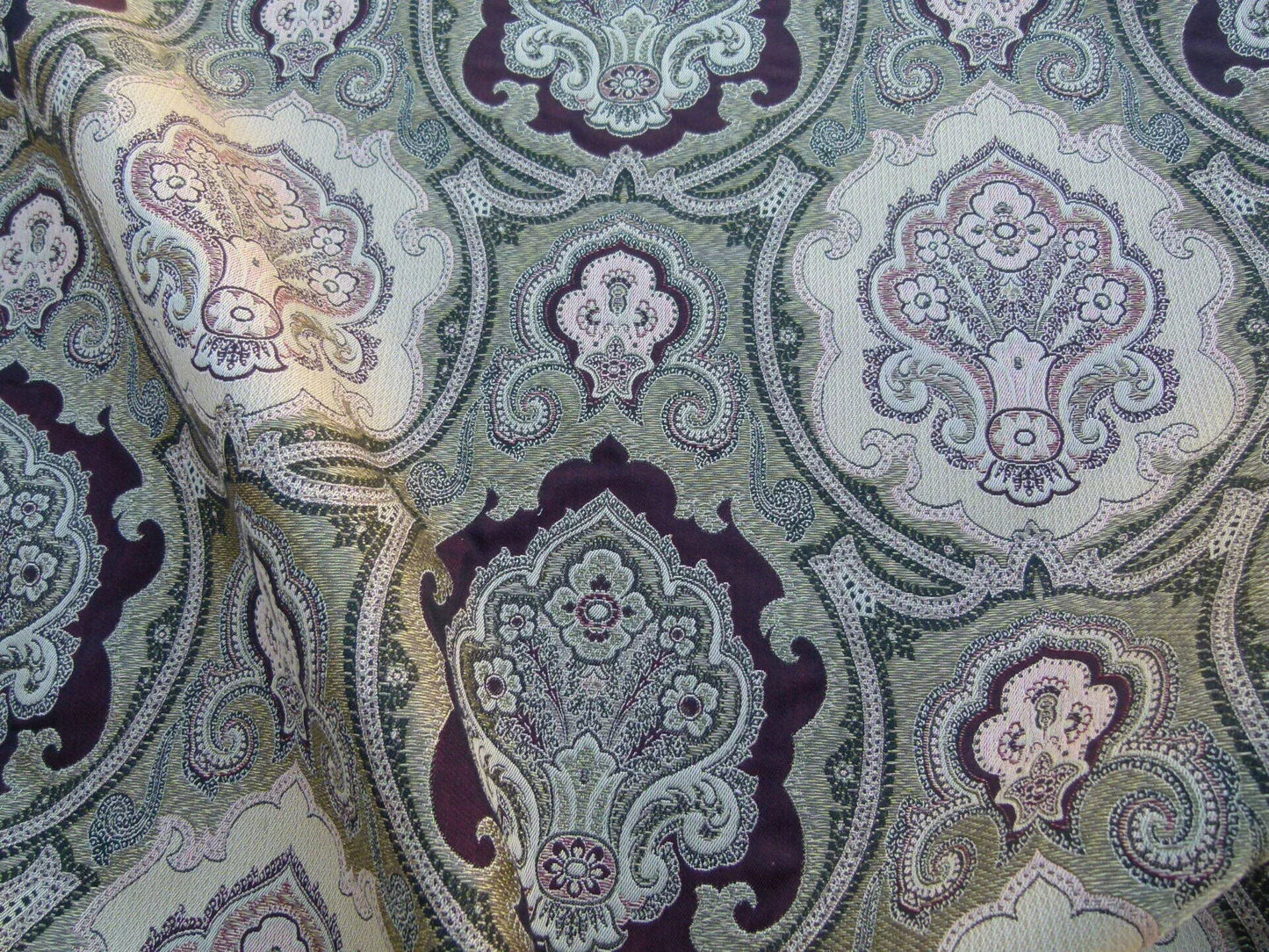 Scalamandre Konar Burgundy Intricate Tamil Decorative Medallion In Red Pink  MSRP USD 324