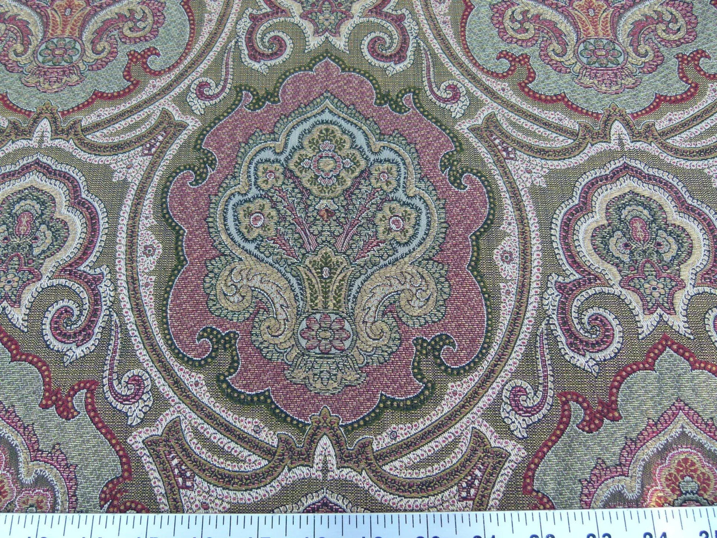 Scalamandre Konar Burgundy Intricate Tamil Decorative Medallion In Red Pink  MSRP USD 324