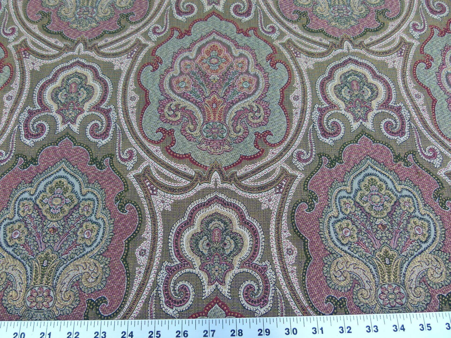 Scalamandre Konar Burgundy Intricate Tamil Decorative Medallion In Red Pink  MSRP USD 324