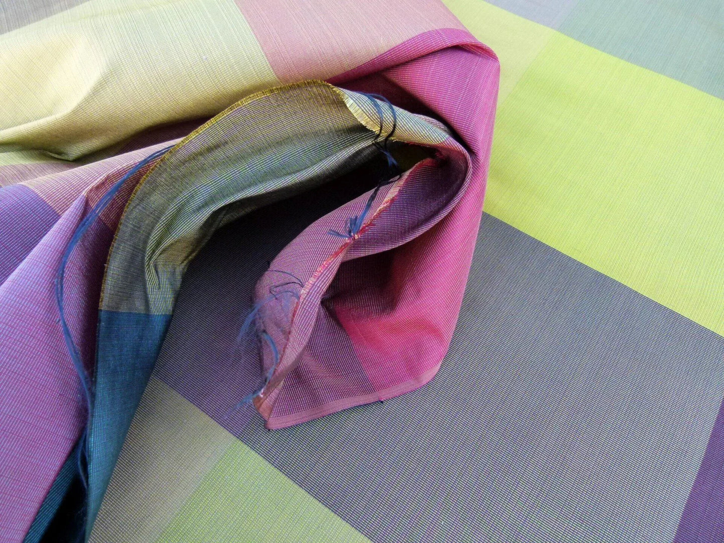 Scalamandre Hampleton Rainbow Silk Taffeta With Rainbow Of Colors MSRP USD 152