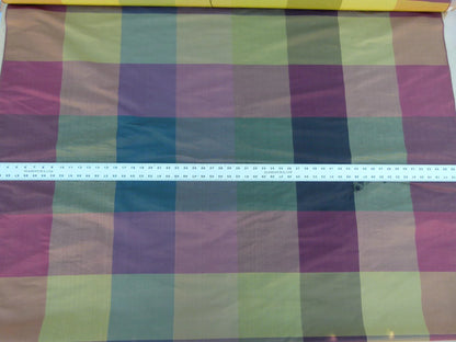 Scalamandre Hampleton Rainbow Silk Taffeta With Rainbow Of Colors MSRP USD 152