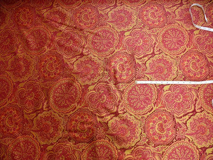 bty 100%silk Lampas Rich "claret" Red Pink &amp; Gold Kaleidoscope MSRP USD 300+/Y