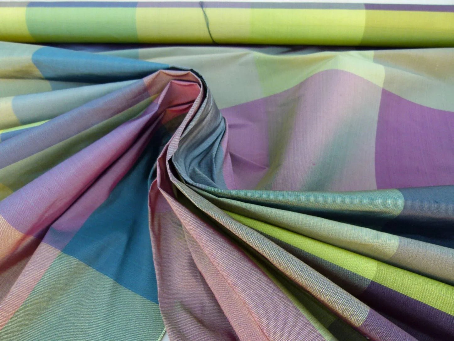 Scalamandre Hampleton Rainbow Silk Taffeta With Rainbow Of Colors MSRP USD 152
