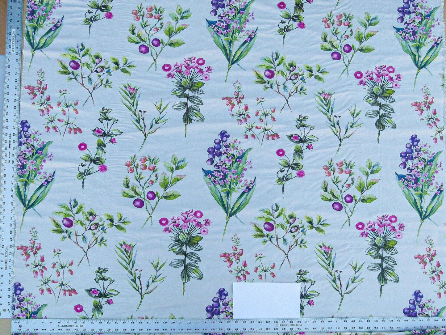 Scalamandre Flower Market Petals Floral Print Embroidery Pink Red Purple Green MSRP USD 512/y