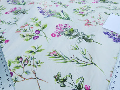 Scalamandre Flower Market Petals Floral Print Embroidery Pink Red Purple Green MSRP USD 512/y