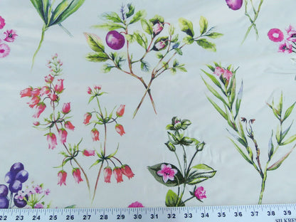 Scalamandre Flower Market Petals Floral Print Embroidery Pink Red Purple Green MSRP USD 512/y