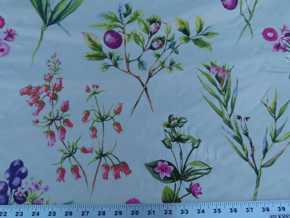 Scalamandre Flower Market Petals Floral Print Embroidery Pink Red Purple Green MSRP USD 512/y