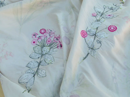 Scalamandre Flower Market Petals Floral Print Embroidery Pink Red Purple Green MSRP USD 512/y