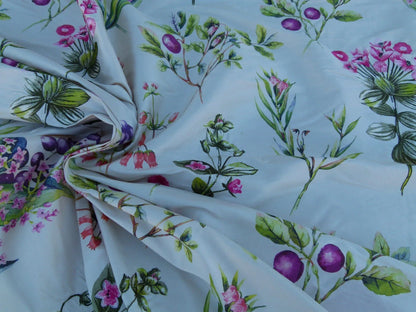 Scalamandre Flower Market Petals Floral Print Embroidery Pink Red Purple Green MSRP USD 512/y