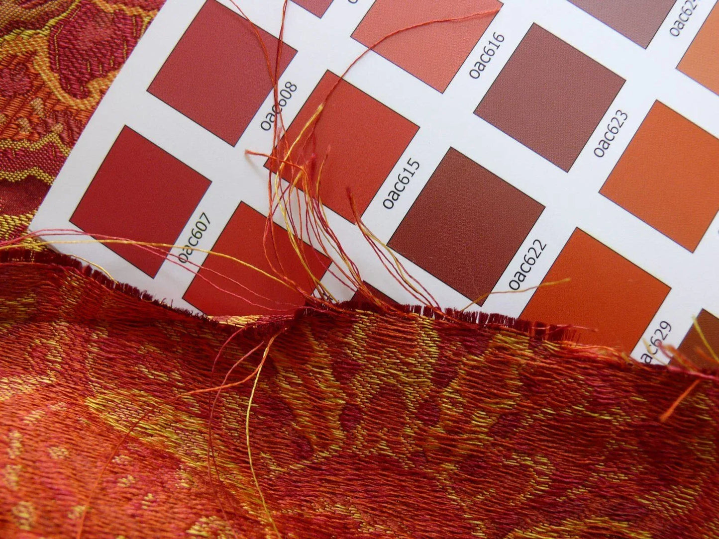 bty 100%silk Lampas Rich "claret" Red Pink &amp; Gold Kaleidoscope MSRP USD 300+/Y