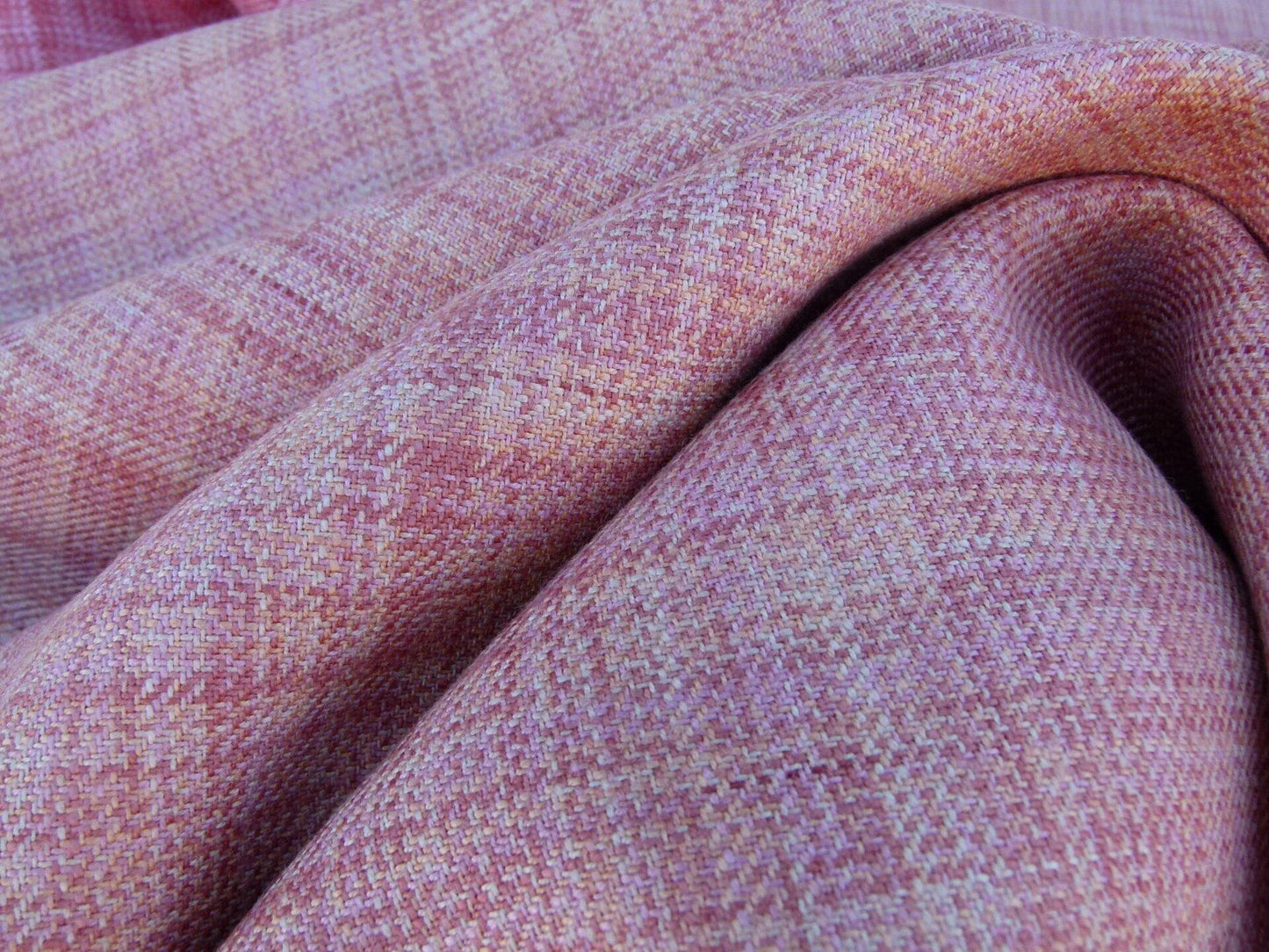 Scalamandre Flip Peach Coral Double Sided Space Dyed Yarns Reversible Colors  Pink Peach MSRP USD 358/y