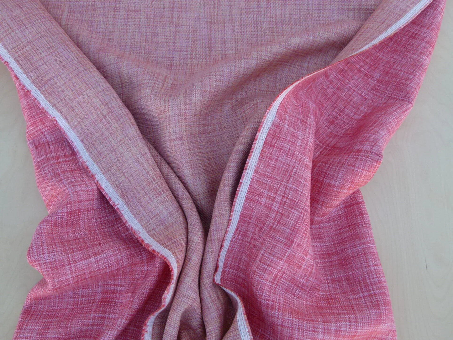 Scalamandre Flip Peach Coral Double Sided Space Dyed Yarns Reversible Colors  Pink Peach MSRP USD 358/y