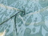 Scalamandre Monroe Ikat Texture Green Pale Blue Soft Upholstery With An Ikat Pattern MSRP USD 150