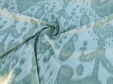 Scalamandre Monroe Ikat Texture Green Pale Blue Soft Upholstery With An Ikat Pattern MSRP USD 150