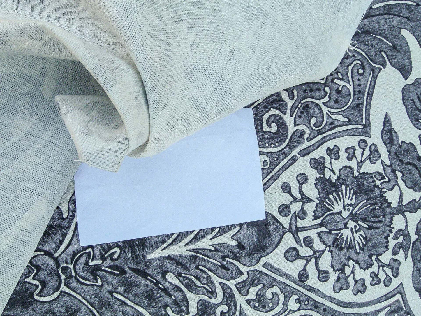 Scalamandre Luciana Damask Linen Print Graphite Damask Print Gray MSRP USD 346/Y