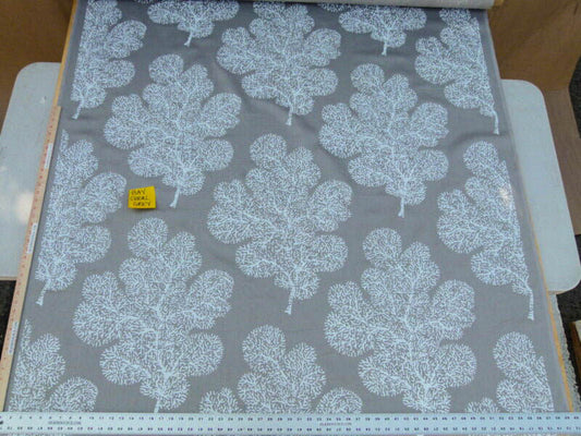 Scalamandre Bay Coral Grey White  Coral Reef Ocean On Solid-colored Ground Print 100% Linen MSRP USD 214