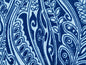 Scalamandre Fanfare Blue Paisley Design Embroidery MSRP USD 382