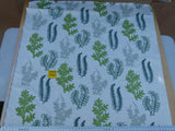Scalamandre Harbor Green Seaweeds Ocean Plants Coral Reef Embroidery Linen MSRP USD 288