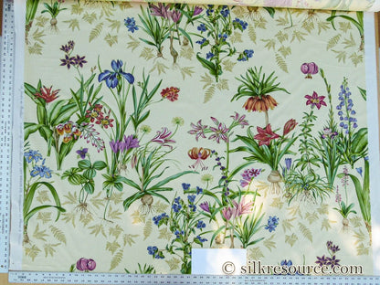 Scalamandre Le Jardin Du Bonheur Yellow Realistic Botanical Drawing And Painting. MSRP USD 612/y