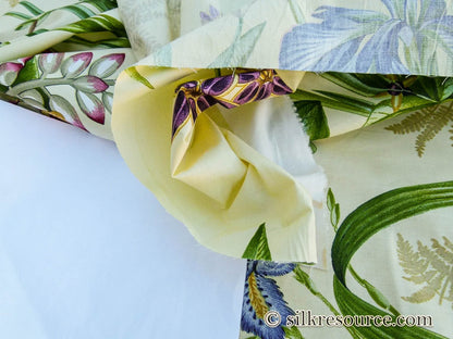 Scalamandre Le Jardin Du Bonheur Yellow Realistic Botanical Drawing And Painting. MSRP USD 612/y