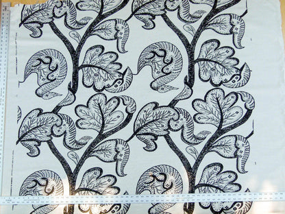 Scalamandre Russell -linen Cotton Natural Brown On Natural Albert Hadley Linen Print Jacobean Tan  White Brown MSRP USD 188