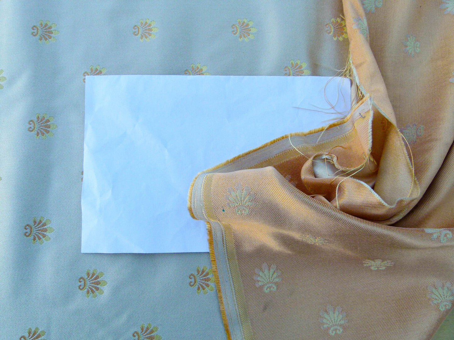 Scalamandre Saumur Creme Juicy Golden Orange &amp; Pale Butter Over Cream Background MSRP USD 706/y