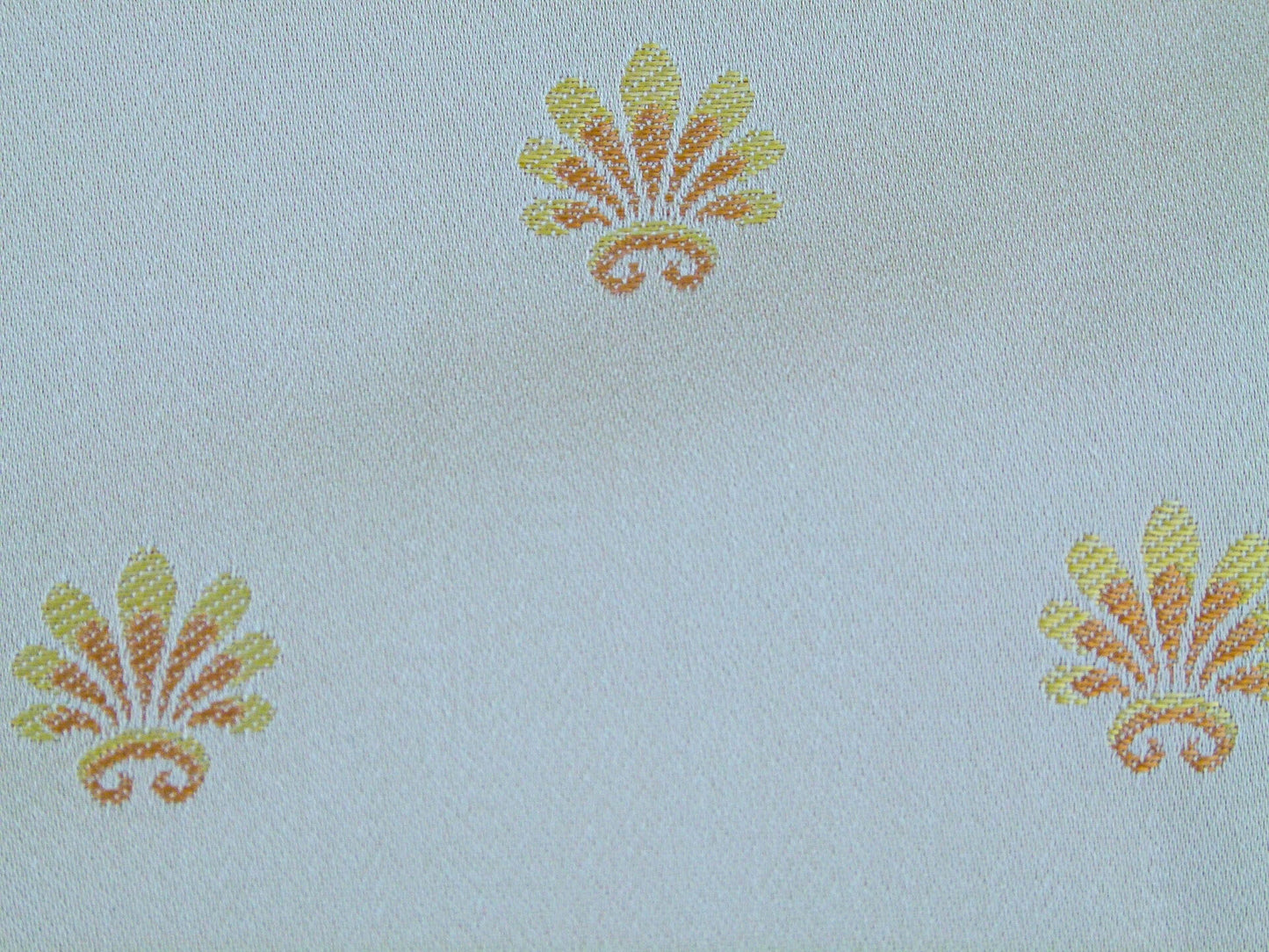 Scalamandre Saumur Creme Juicy Golden Orange &amp; Pale Butter Over Cream Background MSRP USD 706/y