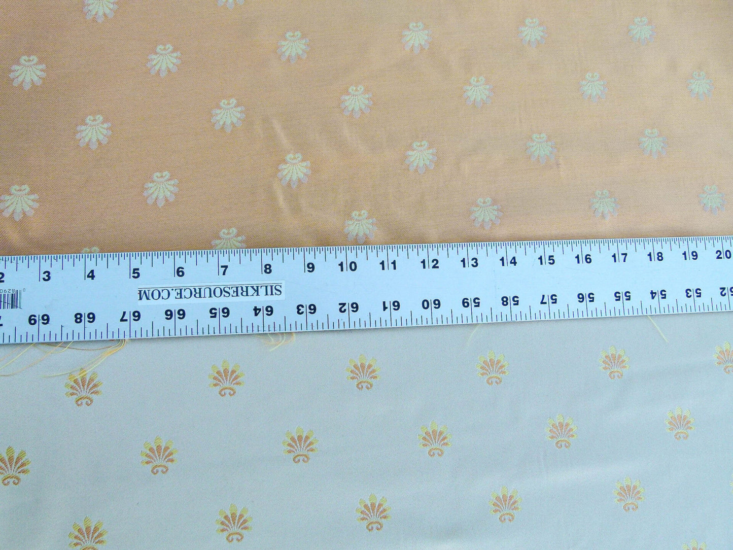 Scalamandre Saumur Creme Juicy Golden Orange &amp; Pale Butter Over Cream Background MSRP USD 706/y