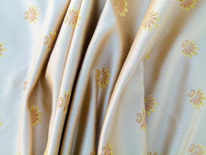 Scalamandre Saumur Creme Juicy Golden Orange &amp; Pale Butter Over Cream Background MSRP USD 706/y