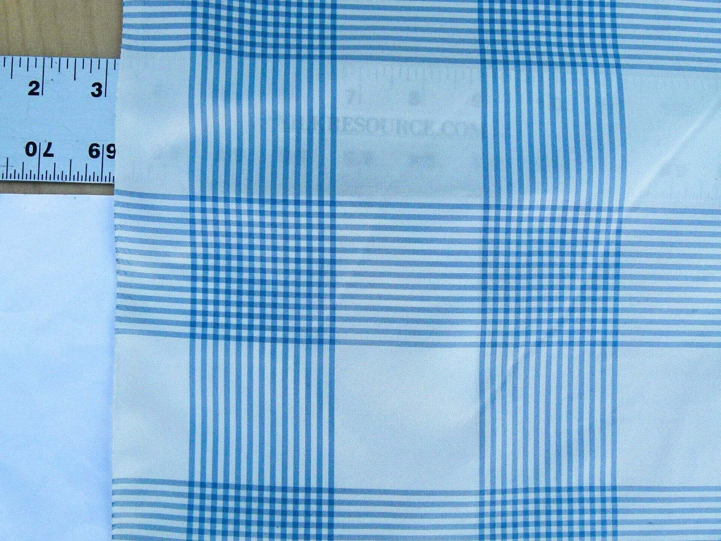 Scalamandre Haddon Taffeta Plaid Periwinkle Plaid 100% Silk Fabric Stripe Blue White MSRP USD 288/y
