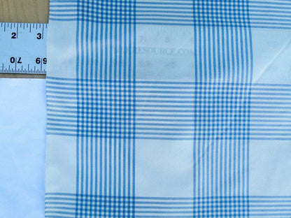 Scalamandre Haddon Taffeta Plaid Periwinkle Plaid 100% Silk Fabric Stripe Blue White MSRP USD 288/y