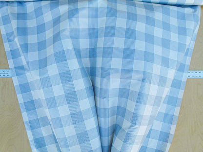 Scalamandre Haddon Taffeta Plaid Periwinkle Plaid 100% Silk Fabric Stripe Blue White MSRP USD 288/y