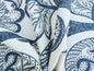 Scalamandre Russell Linen Petrol Blue Albert Hadley Linen Print Jacobean Tan Blue White MSRP USD 188