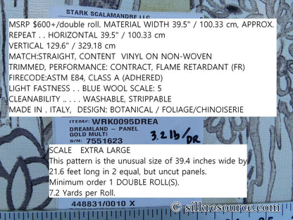 Scalamandre Dreamland - Panel Missoni Home Chinoiserie Botanical Wallpaper Other Wordly!MSRP USD 600+/y