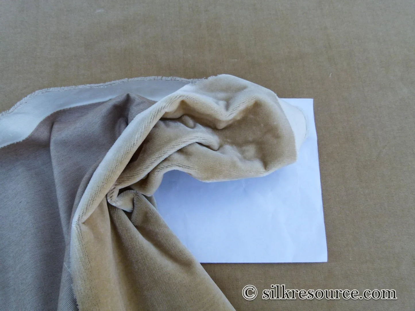 0.8Y Scalamandre Folio Bisque Superb Silk Velvet With Cuddly Silk Pile Yet Durable! brown MSRP USD 566/y Minor defects