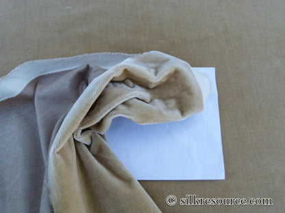 0.8Y Scalamandre Folio Bisque Superb Silk Velvet With Cuddly Silk Pile Yet Durable! brown MSRP USD 566/y Minor defects