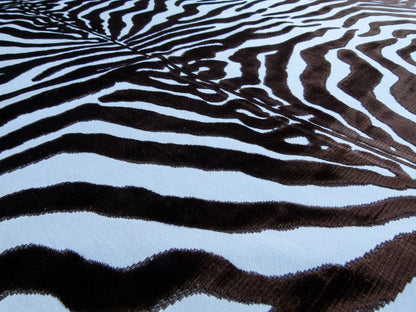Scalamandre El Morocco Espresso Zebra Silk Velvet White Brown Black Safari MSRP USD 498