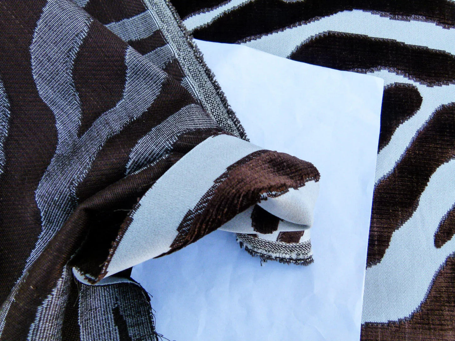 Scalamandre El Morocco Espresso Zebra Silk Velvet White Brown Black Safari MSRP USD 498