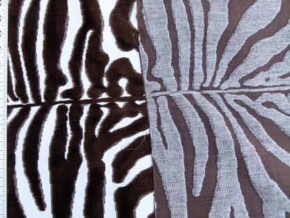 Scalamandre El Morocco Espresso Zebra Silk Velvet White Brown Black Safari MSRP USD 498