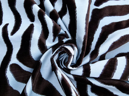 Scalamandre El Morocco Espresso Zebra Silk Velvet White Brown Black Safari MSRP USD 498