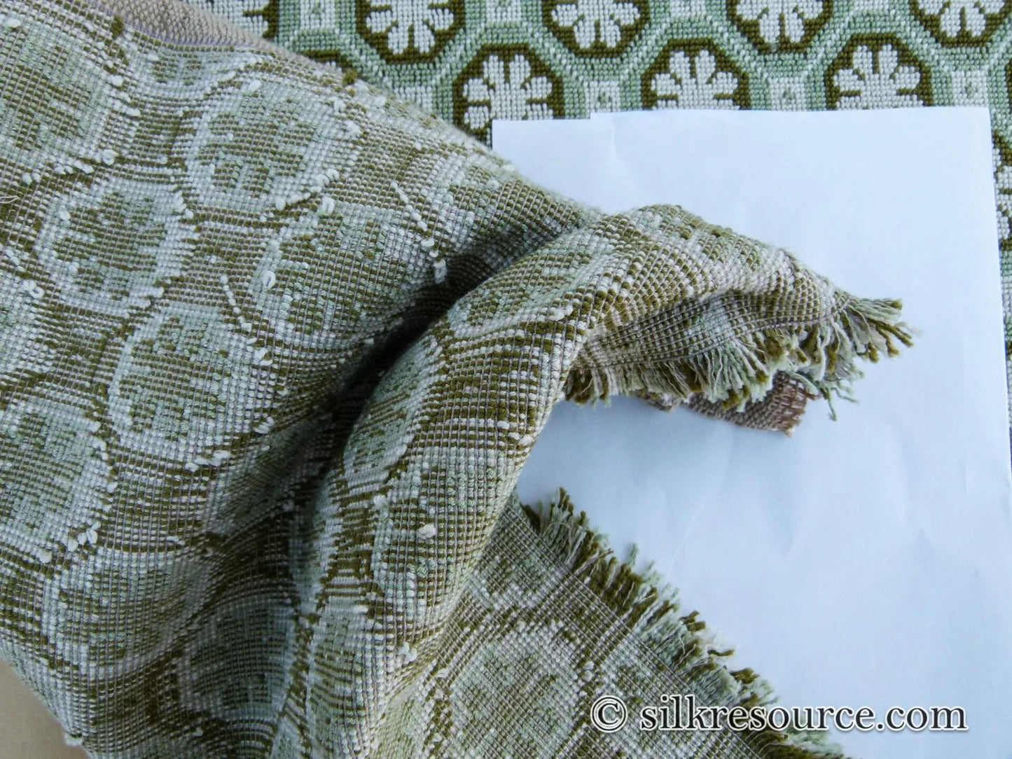 Scalamandre Xi'an Bambou Jacquards / Wovens By Colony Green White MSRP USD 498/y