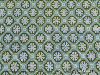 Scalamandre Xi'an Bambou Jacquards / Wovens By Colony Green White MSRP USD 498/y