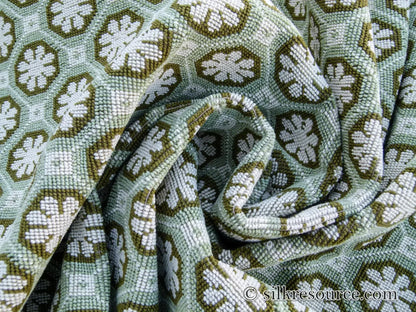 Scalamandre Xi'an Bambou Jacquards / Wovens By Colony Green White MSRP USD 498/y