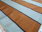 Scalamandre Raja Copper Titanium &amp; Chocolate Spectacular Orange White Stripes In Silk Blend Silky Hot Textured And Bold White Brown MSRP USD 250/y
