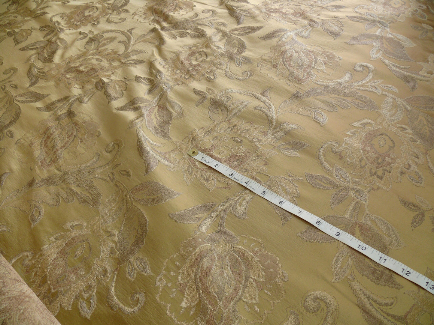 RM Coco 100% silk Lampas Gilded Paisley Lariat Cream White Gold Silver MSRP USD 267.90/Y