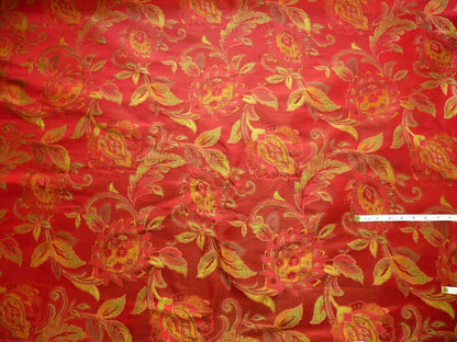Rm Coco 100% Silk Lampas Gilded Paisley "Crimson" Red MSRP USD 267/y