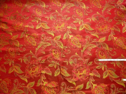 Rm Coco 100% Silk Lampas Gilded Paisley "Crimson" Red MSRP USD 267/y